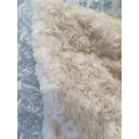 Vtg Handmade Square Pillow Cover Shabby Rose White Pink Heart Lace Valentine Day - Picture 8 of 8